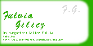 fulvia gilicz business card
